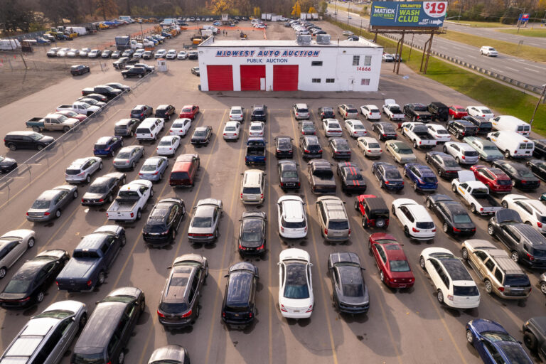 Midwest Auto Auction Front Lot of Vehicles